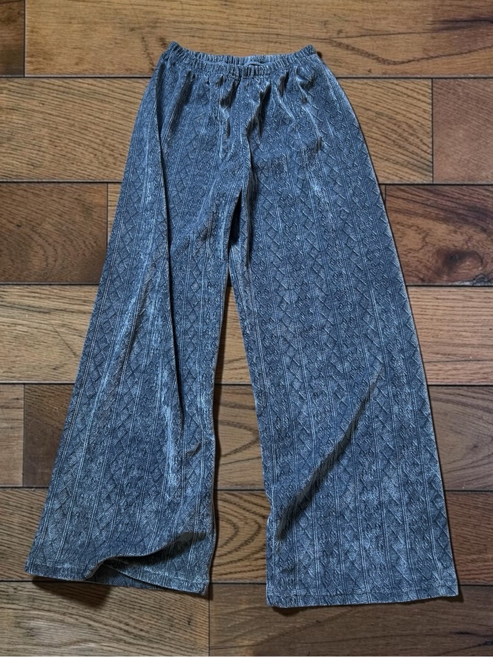 SHEIN Gray Corduroy Style Wide Leg Pants Size S